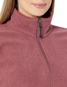 Women's Plus Size Waterproof <b>Fleece</b> <b>Jacket</b> Long Sleeve Zip-Up Stand Collar Solid 100% Polyester Shell Winter <b>Warm</b> - Product Image 2