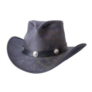 Sombrero de Vaquero de Cuero Auténtico, Estilo Vintage, Diseño Occidental, OEM, Personalizado, Proveedor al por Mayor, Sombrero de Cuero para Hombre - Product Image 2