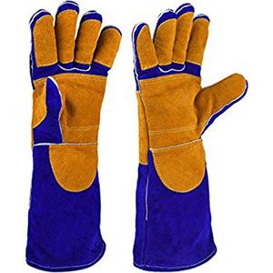 Gants de soudure en cuir personnalisés à étiquette privée, résistants à la chaleur et aux flammes, gants de sécurité industriels robustes, sacs et étuis LWG-0093 - Product Image 1