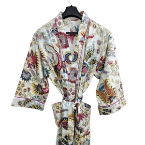 100% Pure Cotton Indian Kimono Ethnic Dress Beautiful Floral Print & Color New Stylish Kimono Party Wear Beach Wear Dress - Product Image 1