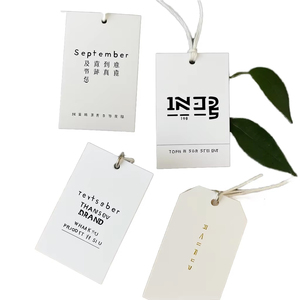 Custom Luxury Embossed Logo Paper Hang <b>Tag</b> Thick Paper Swing <b>Tag</b> Printed Clothing Label Hangtag with String for Garment - Product Image 4