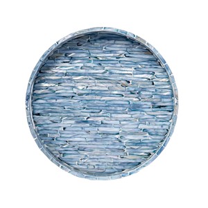Bandeja Irregular de Madera de Acacia Tradicional Hecha a Mano con Patrones Geométricos Pintados a Mano - Venta al por Mayor - Product Image 1
