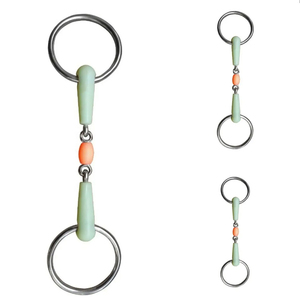 Bocados de Anillo Suelto de Lujo para Caballos, Hechos de Plástico y Acero Inoxidable, Estilo Elegante, Productos Ecuestres Deportivos, Precio al por Mayor - Product Image 5