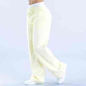 Tendance Printemps Femme Pantalon de jogging coupe ample en molleton de coton, jambe large évasée, avec cordon de serrage et poches, confortable, style streetwear - Product Image 5