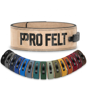 High Performance Solid Plain Color Lever Weightlifting <b>Belt</b> Khaki Suede Powerlifting Training Back Support Multi Purpose <b>Belt</b> - Product Image 1
