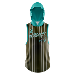 Haut à capuche sans manches Teddy Fleece en satin uni, coupe régulière, broderie frontale, en polyester, vente en gros, pour l'hiver - Product Image 1