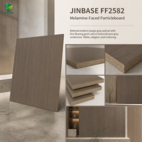Panneau de particules MFC Jinbase FF2582 Chêne Gris 18mm E0, découpé sur mesure pour l'ameublement et la menuiserie