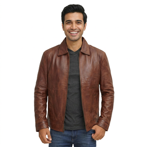 Winter <b>Jacket</b> With Smooth Stitch Finish For Casual Outdoor <b>Men</b> <b>Leather</b> <b>Jacket</b> Fashion - Product Image 1