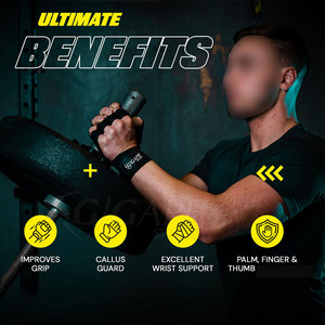 OEM Service Adjustable Wrist Strap Support Durable Fitness Equipment Comfortable Half Finger Cross Fit Neoprene <b>Gloves</b> Gym - Product Image 5