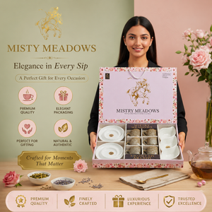 Luxury Ceramic Tea Cup Gift Set Custom Logo Screen Printed Paper Gift <b>Box</b> Floral Packaging Made Delhi Homeware for Tea Gifting - Product Image 5