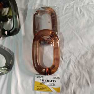 Collar de resina de eslabones grandes estilo vintage con mezcla de colores, cadena de eslabones de resina acrílica redonda, grande, gruesa y hueca, estilo punk, arte de pared - Product Image 3