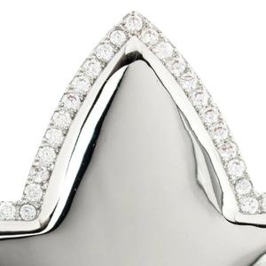 Broche en forme de feuille de lierre en cristal argenté avec bordure en strass, élégant accessoire de bijouterie pour femmes, mariage, fête - Product Image 3