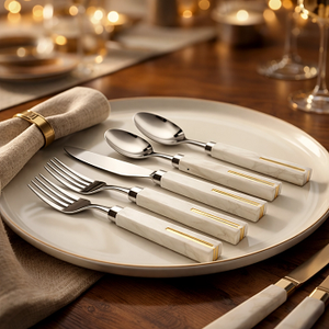 Creative Design Resin Handle & Stainless Steel <b>Salad</b> <b>Server</b> Sets Scoop Serving Fork Spoon <b>Salad</b> <b>Servers</b> - Product Image 5
