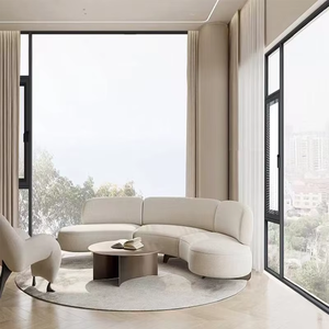 Ventanas Corredizas de Aluminio para Sala de Estar, Modernas, de Doble Capa, de Vidrio Templado, Resistentes al Viento y a los Mosquitos, del Mejor Fabricante - Product Image 6