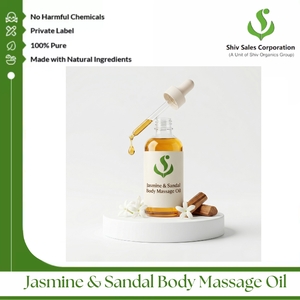Premium Jasmine and Sandalwood Body <b>Massage</b> Oil for Relaxing Spa Therapies and Professional Aromatic Wellness Applications - Product Image 2
