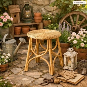 Ecowoodies <b>Bamboo</b> Rattan Coffee <b>Table</b> Eco-Friendly Coastal Design Modern Handmade Natural Finish Wood Frame Living Room - Product Image 2