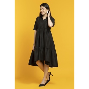 Vestido Midi Negro de Moda para Mujer, Estilo A-Line, Elegante, para Fiesta, Disponible al Mejor Precio, Directo de Fábrica - Product Image 3