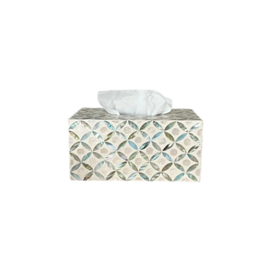 Boîte à mouchoirs en os et nacre – Housse décorative de luxe faite à la main pour boîte à mouchoirs |   Fabricant OEM d'artisanat indien - Product Image 1