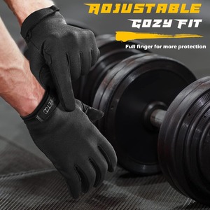 Gants de sport pour hommes, à doigts entiers, respirants, extensibles, avec paume rembourrée et grip en silicone pour la musculation, les tractions et l'entraînement. - Product Image 2