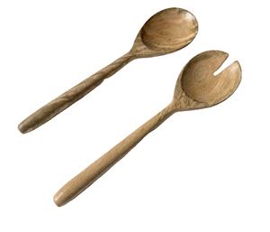 Ensemble de service à salade écologique Outils à salade personnalisés Maison Hôtel Restaurant Utilisation Salade Fruits Cuillère Fourchette Ensemble Couverts en bois - Product Image 1