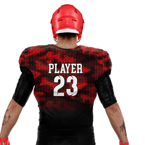 Ensemble de maillot et pantalon de football américain personnalisé pour hommes, respirant, anti-humidité, sublimation, entraînement, match - Product Image 6