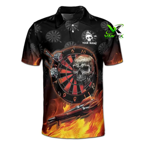เสื้อยืดพิมพ์ลายเป้าลูกดอก VANTEX สำหรับผู้ชาย ผ้าถัก แห้งเร็ว โพลีเอสเตอร์ แขนสั้น - Product Image 5