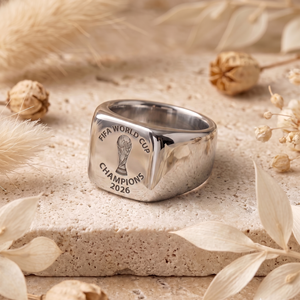 Anillo de Acero Inoxidable Grabado Personalizado con el Sello de los Campeones de Fútbol <span class=keywords><strong>FIFA</strong></span> 2026 para Hombre - Product Image 2