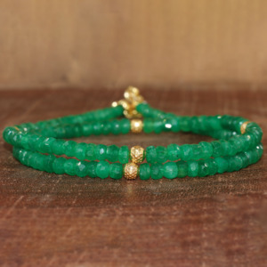 Emerald Beads Face <b>Necklace</b> Handmade <b>Statement</b> Jewelry Face Design <b>Necklace</b> with Emerald Beads Elegant Handmade Piece - Product Image 2