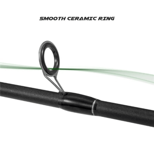 Canna da Spinning Multiuso in Fibra di Carbonio con Anelli Guida e Manico Ergonomico in EVA per la Pesca in Acqua Salata - Ideale per Spigola - Product Image 4