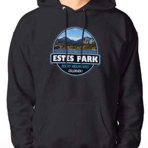Sudadera con Capucha de Forro Polar Grueso para Hombre, Diseño Personalizado de Estes Park, Montañas Rocosas de Colorado, Recuerdo, Sudadera Gráfica para Exteriores - Product Image 5