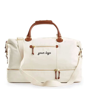 Unisex <b>Canvas</b> Duffel <b>Bag</b> with Detachable Arcuate Shoulder Strap Waterproof Zipper Closure 20-36L Softback for Outdoor Hiking - Product Image 4