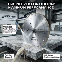 Professionelle 350mm Diamantklinge für Dekton Langlebige Geräuscharme Kernschneidscheibe Kompatibel mit Allen US-Brückensägen