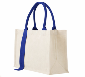 Sacs fourre-tout d'été en toile écologiques réutilisables à motif géométrique, personnalisables en gros, à fermeture ouverte - Product Image 4
