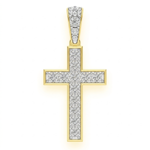 สร้อยคอจี้พระเยซูประดับเพชรโมอิสซาไนต์ชุบทองคำขาว 925 สไตล์ฮิปฮอปสุดเทรนดี้ สำหรับงานปาร์ตี้ - Product Image 1