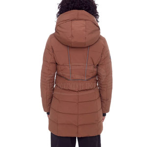 Chaqueta Parka informal para mujer, cuello largo transpirable con capucha y cierre de cremallera para invierno, venta en línea desde Pakistán - Product Image 2