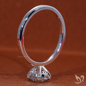 Anillo Solitario con Diamante Cultivado en Laboratorio de Corte Redondo de 1 Quilate en Oro Sólido de 18K |   Anillo de Compromiso y Aniversario Certificado por IGI - Product Image 4