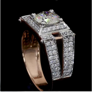 Nouvelle collection de bagues de fiançailles et de mariage de luxe serties de diamants cultivés en laboratoire, certifiés IGI, clarté VVS-VS, poids total de 1,50 carat - Product Image 3