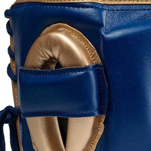 Protège-tête bleu marine sur mesure OEM, fabriqué en cuir véritable à 100 % avec couleurs personnalisées pour l'entraînement aux arts martiaux pour adultes - Product Image 4