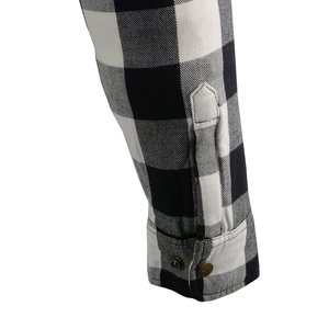 <b>Men</b>’s Black White Buffalo Plaid Flannel <b>Shirt</b> Heavyweight Long Sleeve Workwear Checkered Outdoor <b>Lumberjack</b> <b>Shirt</b> Wholesale OEM - Product Image 3
