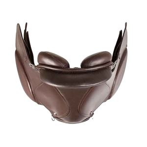 Selle de saut d'élite en cuir pleine fleur avec arbre en plastique avancé et finition laiton signature pour chevaux - Product Image 4