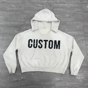 Factory Price men's luxury street hoodie using combed cotton hoodie for private label fleece hoodies - Product Image 3