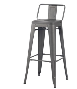 Chaises de salle à manger classiques modernes en métal à pieds hauts pour bar, hôtel et restaurants en plein air, chaise minimaliste vintage française - Product Image 3