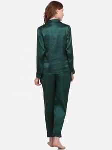 ชุดนอนผ้าไหมแท้ 100% สำหรับผู้หญิง ขายส่ง ชุดลำลองฤดูหนาว ผ้าถักด้านหน้า ระบายอากาศ แห้งเร็ว OEM สวมใส่สบาย คุณภาพสูง รับทำโลโก้ตามสั่ง - Product Image 5