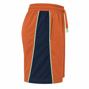Men's Custom Terracotta Navy Eco-Friendly <b>Waterproof</b> Breathable Performance Style Color Blocked Quick Dry Sport <b>Shorts</b> - Product Image 4