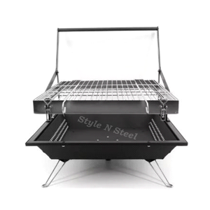 BBQ Grill Top Trending Iron Fire Pit Durable Freestanding Wood/Coal Burning Outdoor Heating for Patio Garden - Product Image 2