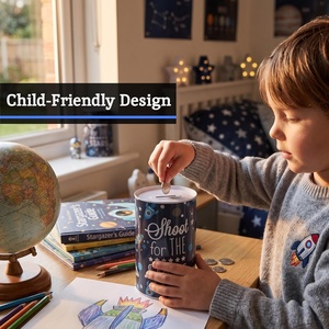 OEM ODM Venta al por Mayor JN CRAFTS MNBJN-11 Hucha Portátil Ecológica Pequeña de Hojalata con Forma Cilíndrica - Product Image 2
