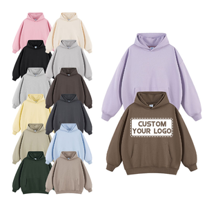 Autumn and Winter High Quality Trendy Men's <b>Hoodies</b> Custom Logo Drop Shoulder Oversized <b>Hoodies</b> Streetwear French Terry Hoodie - Product Image 4