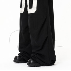 Custom Sweatpants Double Baggy High Waist Fleece Cotton Track Pants Casual Streetwear Breathable <b>Trousers</b> Made Pakistan0 - Product Image 5