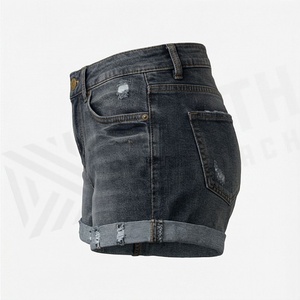 High Quality Casual Denim Shorts Women <b>Button</b> Summer <b>Jeans</b> Trendy Streetwear Fashion Custom Customized Color Premium Fit - Product Image 3
