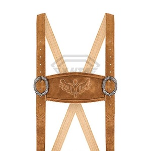 Shorts en cuir véritable pour hommes, style bavarois, respirants, avec bretelles, tenue traditionnelle allemande Trachten – Meilleur design élégant - Product Image 4